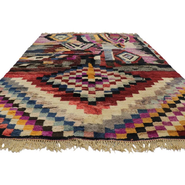 Tribal Beni Mrirt Moroccan Rug, 08'09 X 11'01 For Sale - Image 3 of 9