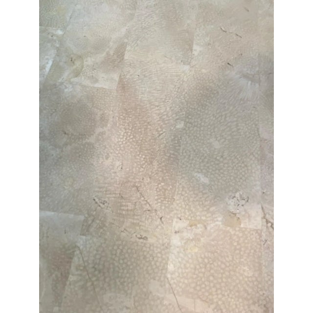 Beige 1970s Modern Tessellated & Natural Marble Coffee Table For Sale - Image 8 of 9