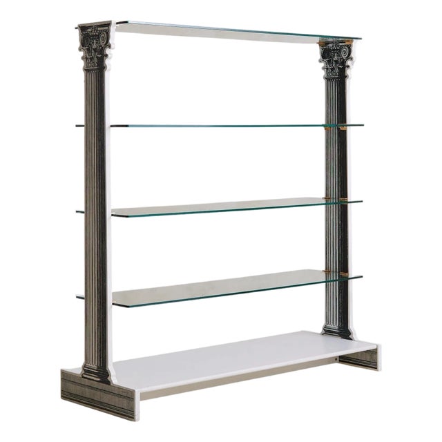 Italian Lacquered Wood Corinthian Column Étagère by Fornasetti, 1996 For Sale