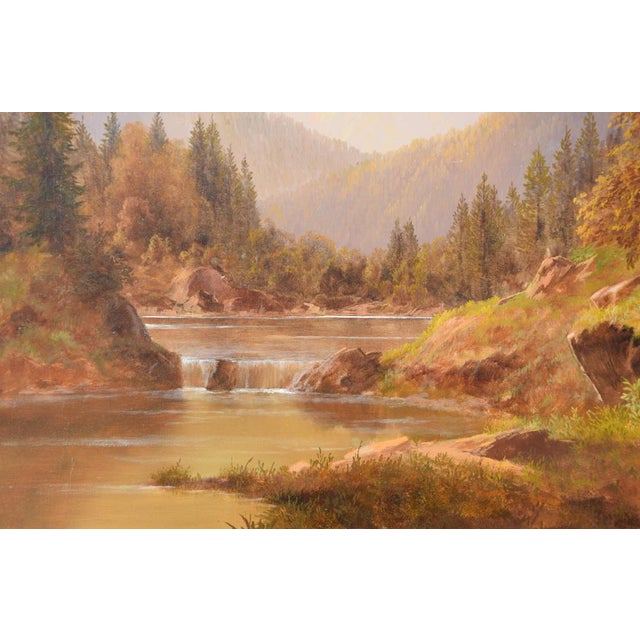 1980s Hermann Dieste, Alpine Landscape, 1980s, Oil Painting on Wood, Framed For Sale - Image 5 of 9