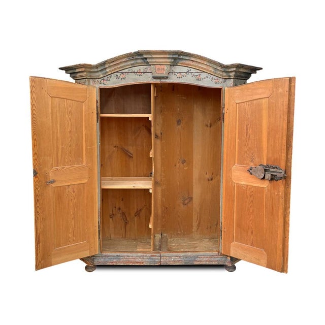 Painted 2-Door Wardrobe, 1804 For Sale - Image 4 of 18