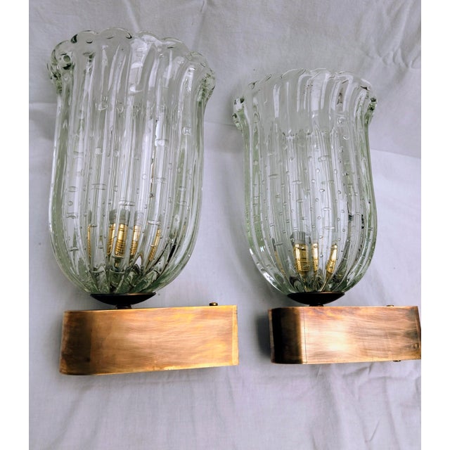 Wall Lights from Barovier & Toso, 1980s, Set of 2 For Sale - Image 7 of 12