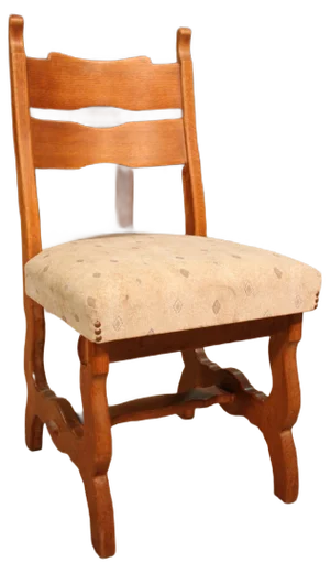 European Rustic Dining Chairs, 1950s, Set of 4