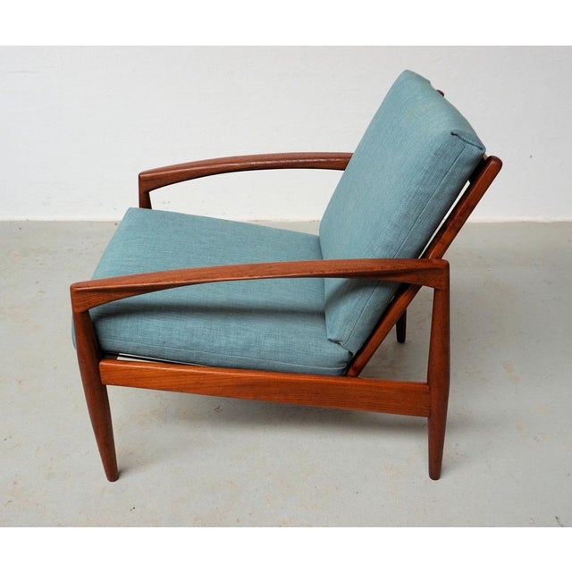 1960s Teak Paper Knife Lounge Chair by Kai Kristiansen for Magnus Olesen, Customizable Reupholstery, 1960s For Sale - Image 5 of 12