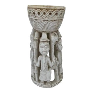 Vintage Tiki Candle Holder, Bowl, or Chalice Warriors 1980's For Sale