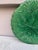 English Green Majolica Leaves Plate circa 1880