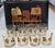 1950s Mid Century Modern Couroc Monterey Fish Rocks Glasses Set of 8 With Tray For Sale - Image 18 of 18