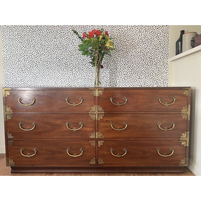 1970s Vintage Henredon PanAsian Tansu Walnut Dresser Chairish