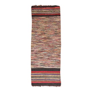 Early 20th Century Zabihi Collection Silk American Rag Runner - 3'4" x 9'4" For Sale