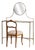 Console Table with Swiveling Round Mirror For Sale