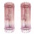 Set of four scenographic pink Triedro Murano Glass Wall Sconces. Very elegant , very bright. Metal frame in chromed...