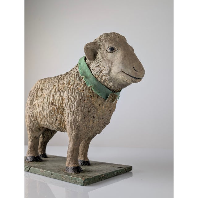 Stucco Sheep Figures, Early 20th Century, Set of 2 For Sale - Image 17 of 18