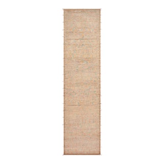 Nazmiyal Collection Modern Accented Neutral Runner Rug For Sale
