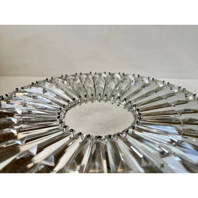 1960s Mid-Century Cut Crystal Wall Sconce by Glashütte Limburg, 1960s For Sale - Image 5 of 10