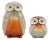 Terra Cotta Owl Figurine with Glazed Accents (Set of 2) For Sale