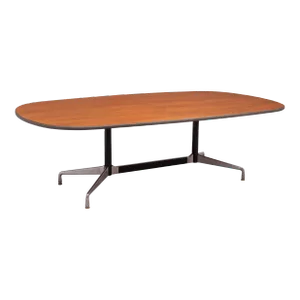 Charles and Ray Eames Herman Miller Walnut Segmented Base Racetrack Conference Dining Table