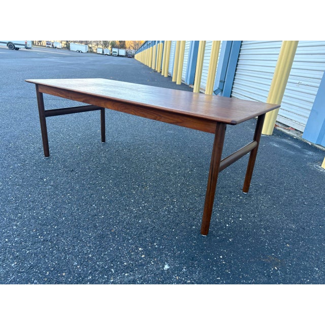 Vintage Mid Century Modern Teak Coffee Table For Sale In Philadelphia - Image 6 of 12