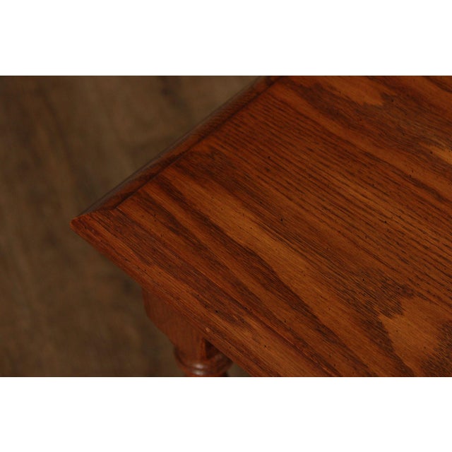 Pennsylvania House Solid Oak Two Tier End Table With Drawer For Sale - Image 10 of 18