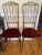Hollywood Regency 1960s Brass and Velvet Mid Century Chiavari Chairs Set of 2 For Sale - Image 3 of 4