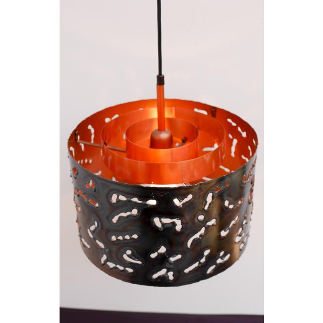 Brutalist Copper Pendant Lamp from Boréns, 1970s For Sale - Image 11 of 13
