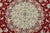 Fine Nain Rug 8′ X 11’3” Red Wool Traditional Hand-Knotted Oriental Carpet For Sale In Philadelphia - Image 6 of 15
