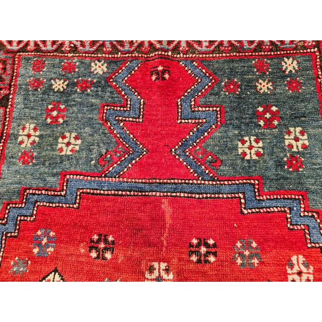 19th Century Handwoven Anatolian Village Rug. Handwoven Prayer Design, 3' x 5' For Sale - Image 14 of 18