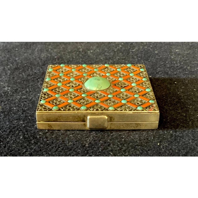 1920s Continental Silver Ladies Make Up Compact For Sale - Image 10 of 11