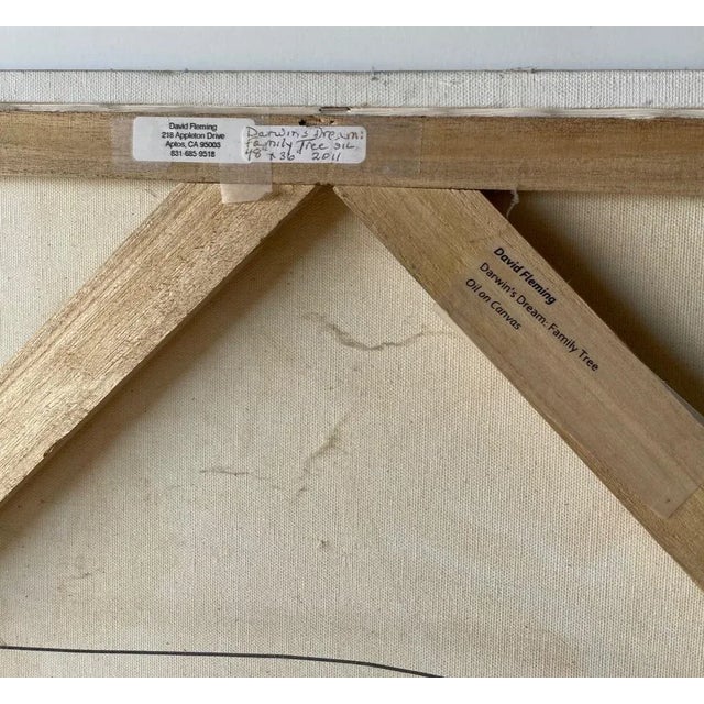 Brown 2011 “Darwin’s Dream: Family Tree” Large Oil Painting on Canvas by David Fleming - For Sale - Image 8 of 11