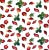 Amore White & Red Flower Petals Fabric - by the Yard For Sale