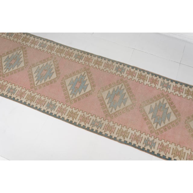Mid 20th Century Anatolian Kitchen Decor Hallway Runner Rug For Sale - Image 4 of 10