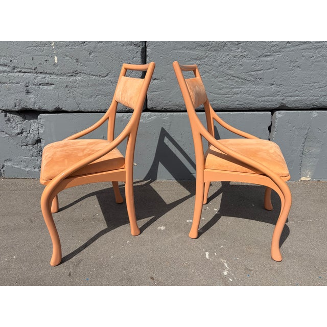 Set of Six Designer Dining Chairs, Art Nouveau Style, 1980s For Sale - Image 12 of 17