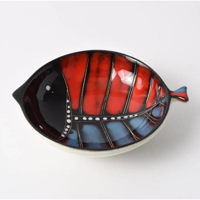 Mid-Century Italian Fish-Shaped Bowl from Sica, 1960s, in Good conditions. Designed 1960 to 1969 This piece is attributed...