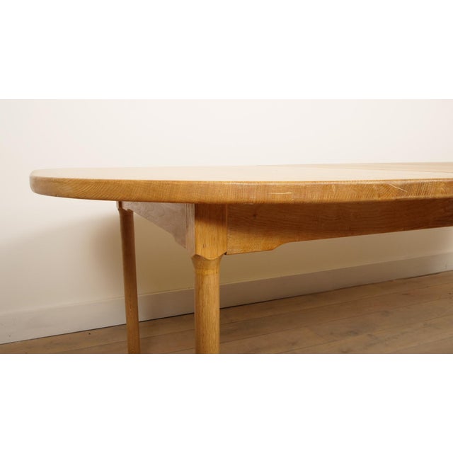 Vintage Oval Extendable Dining Table in Oak, 1960s For Sale - Image 6 of 18