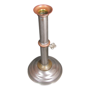 Antique Mixed-Metal Push-Up Candlestick, Brass & Copper, 10.75"h