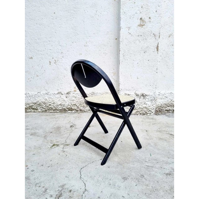 Mid-Century Folding Wooden Chair in the style of Achille Castiglioni, Italy, 1970s For Sale - Image 11 of 13