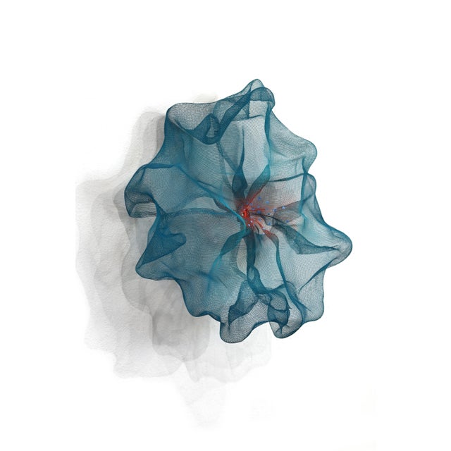 Cotton Candy Cumulus Teal Red Blue - Abstract Three-Dimensional Wall Original Artwork by Atticus Adams For Sale In Los Angeles - Image 6 of 10