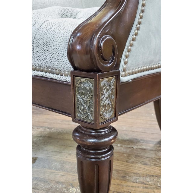 Thomasville Furniture Ernest Hemingway Anson Tufted & Leather Accent