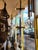 Pair of Vintage Brass and Hand Blown Glass Chandeliers For Sale - Image 4 of 7