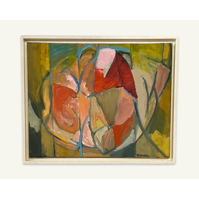 Paint Evelyn Twitchell Modern Abstract Oil Painting on Canvas, “Red Seed,” 2010 For Sale - Image 7 of 7