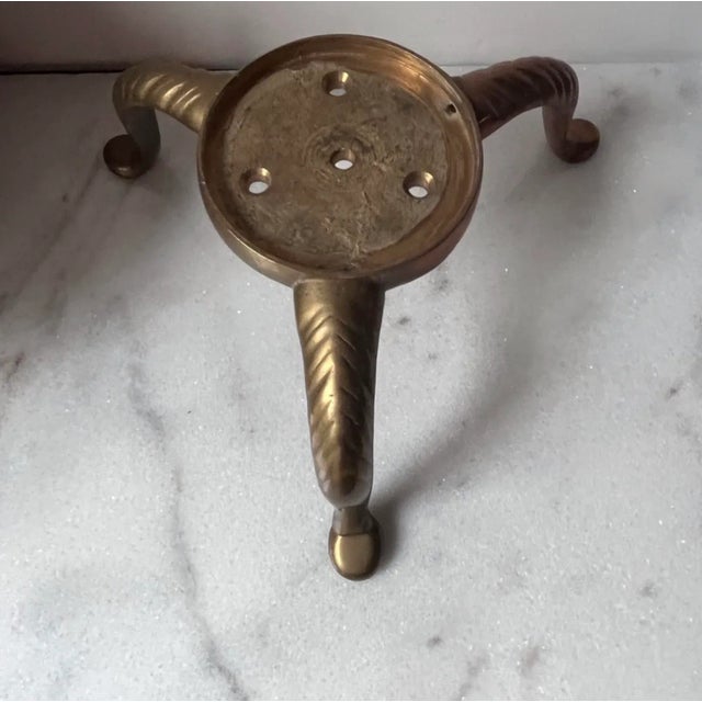 Antique Brass Tea Kettle Tea Pot Large With Stand For Sale - Image 11 of 16