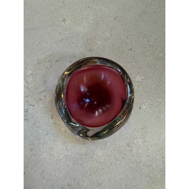 Murano Small Murano Sommerso Ruby Bowl, Italy 1960s For Sale - Image 4 of 7