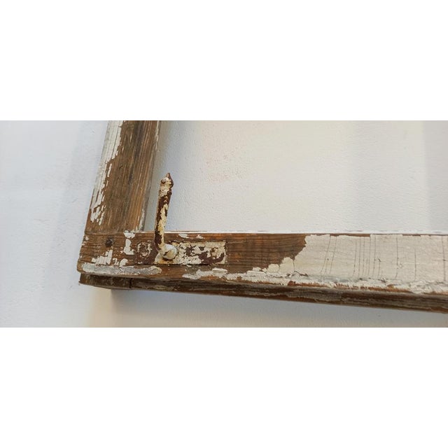 Old window frame. Perfect for a mirror or decoration. It has been cleaned and covered with wax. Original and unusual...