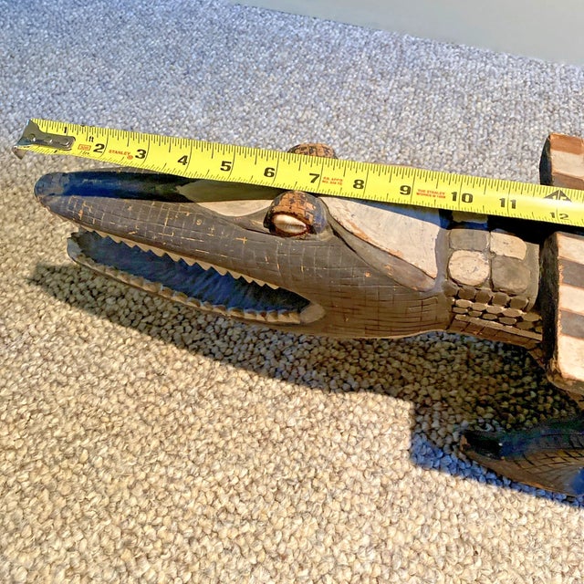 Large Wood Alligator Folk Art Sculpture For Sale - Image 18 of 18