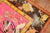 Bright Pink Zabihi Collection Bright Pink Antique Worn Flamingo Pictorial Khotan Rug - 5'10" x 10' For Sale - Image 8 of 12
