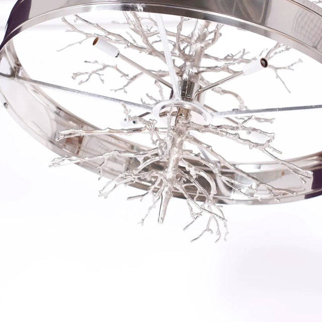 Metal Faux Coral Modern Chandelier For Sale - Image 7 of 9