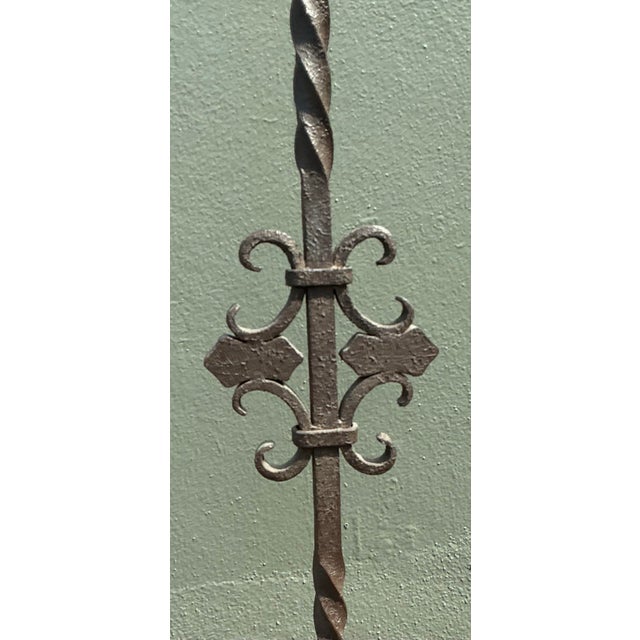 Vintage Twisted Wrought Iron Floor Lamps - A Pair For Sale - Image 12 of 12