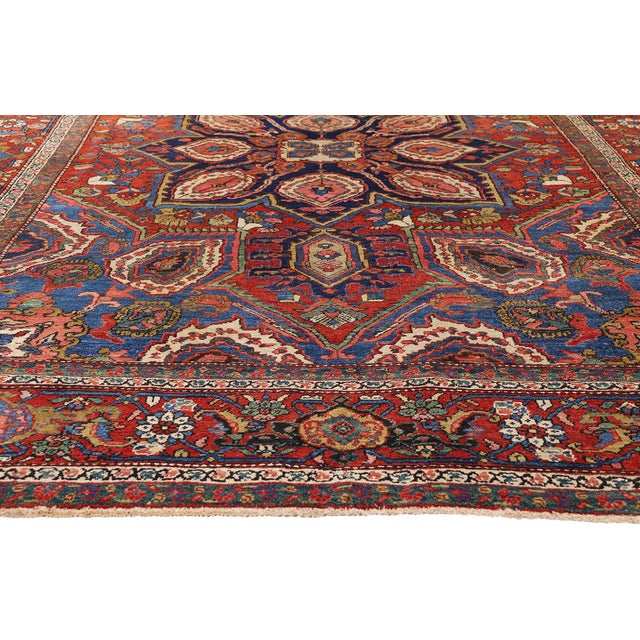 Vintage Persian Heriz Rug, 07'03 X 10'02 For Sale - Image 4 of 10
