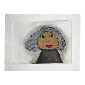 Outsider Art “George” Original Etching