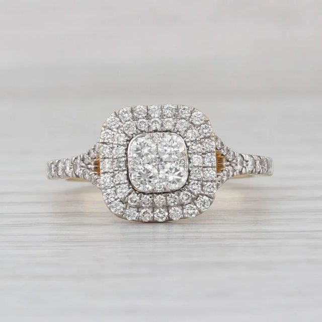 Gold 0.74ctw Round Diamond Engagement Ring 18k Yellow Gold Size 7 For Sale - Image 8 of 8