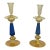 La Fenice Murano Glass Filigrana Candle Holders, Pair For Sale